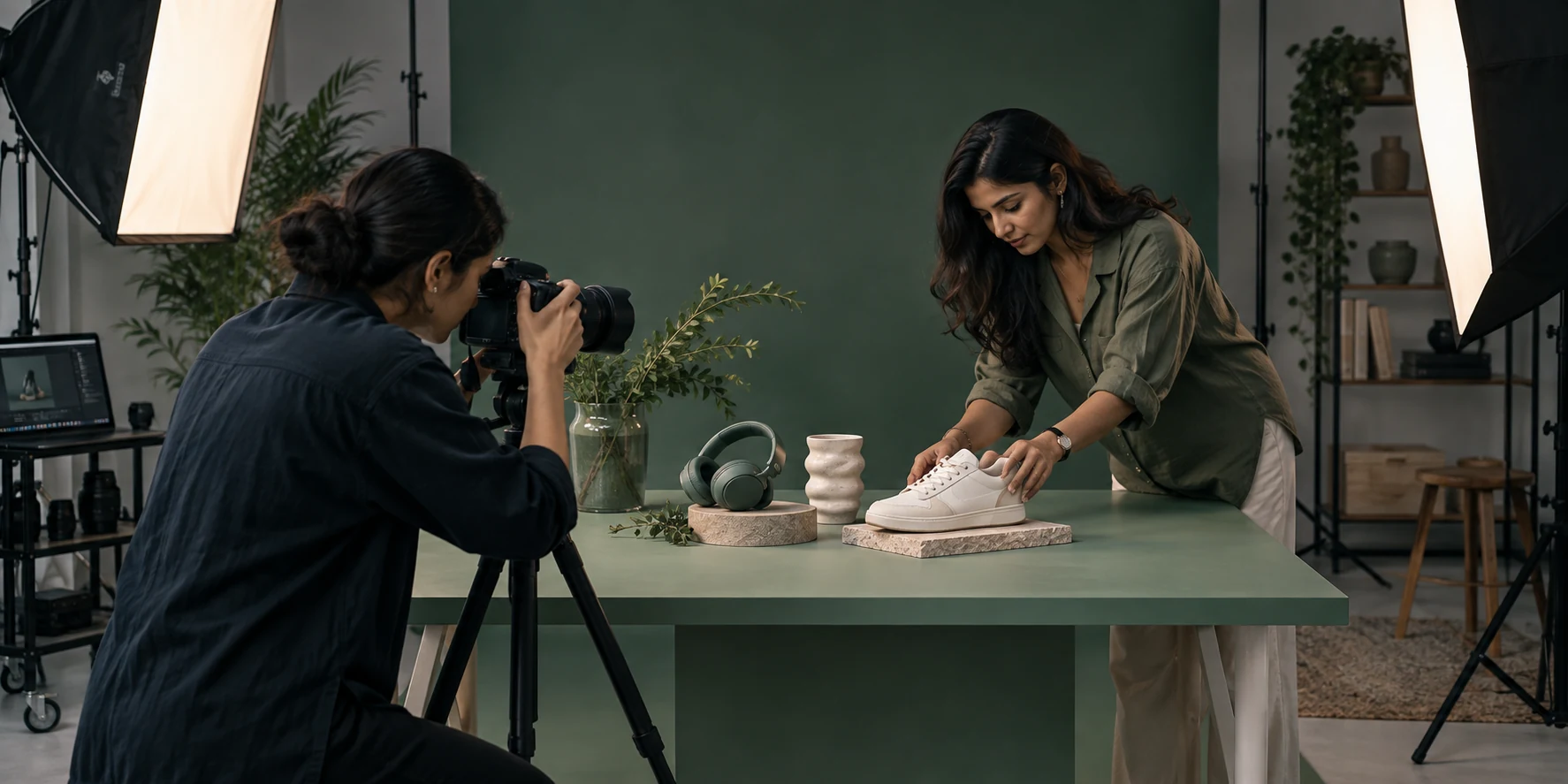Photographer and stylist producing multi-category product content